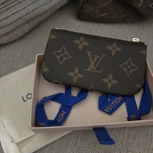 Louis Vuitton Brown and Gold Monogram Pouch